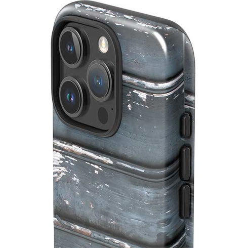 Chipped Blue Wood iPhone 16 Pro Impact Case